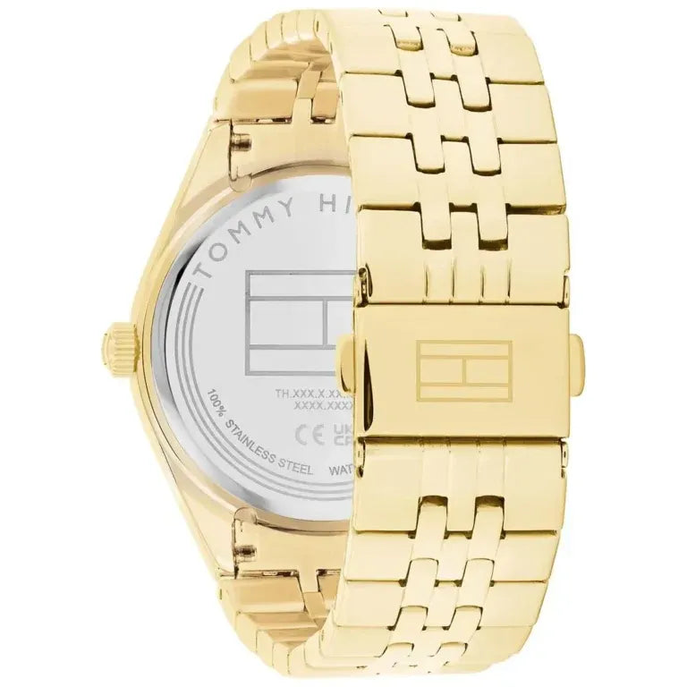 Tommy Hilfiger Monica 1782717 Women’s Quartz Watch – Gold Stainless Steel, Black Dial, 38mm