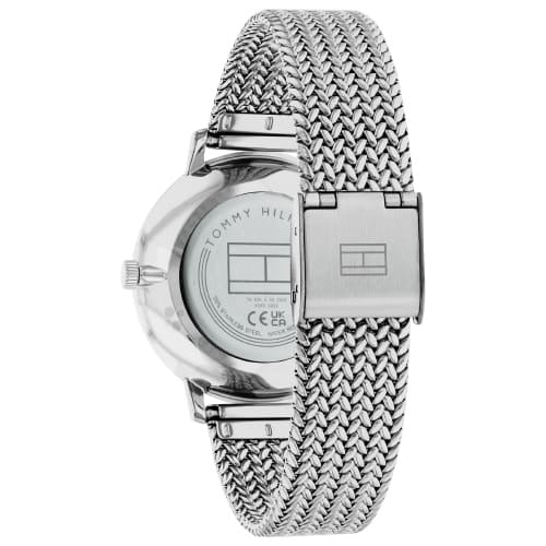 Tommy Hilfiger Women’s Silver Stainless Steel Mesh Watch – Silver Dial, Crystal Accents (1782604)