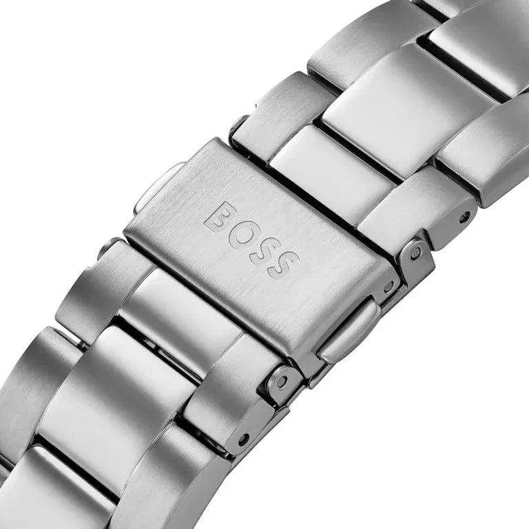 Hugo Boss Hero Men’s Stainless Steel Watch 1514267 – Black Dial, Silver Strap, 43 mm