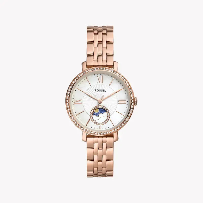 Fossil Jacqueline Sun Moon Rose Gold Women’s Watch – ES5165